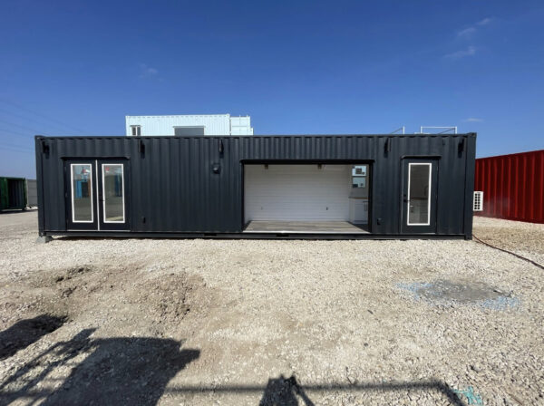 CASA CONTENEDOR DE 40 PIES CON 3 PUERTAS FRONTAL EN VENTA PUERTO RICO